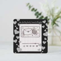 Meine Lieblingsspielliste - Valentinstag-Karte