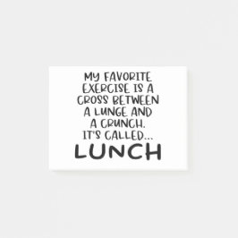 Meine Lieblingssportart ist der Lunch-Fitnessraum Post-it Klebezettel
