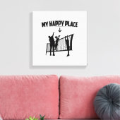 Meine Lieblingsstelle | Volleyball Player Geschenk Leinwanddruck (Insitu (Wohnzimmer))