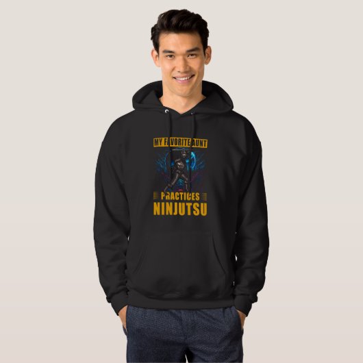 Meine Lieblingstante übt Ninjutsu Ninja Warrior Hoodie (Vorne ganz)