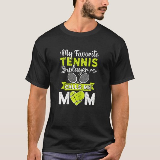 Meine LieblingsTennisspielerin nennt mich Mama 10 T-Shirt (Vorderseite)