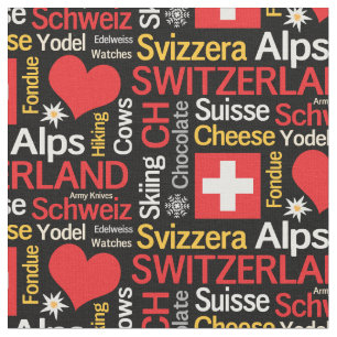 Meine Lieblingsthemen über die Schweiz Stoff