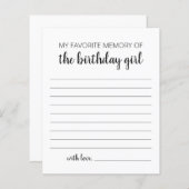 Meine liebste Erinnerung an das Geburtstagskind (Vorne/Hinten)