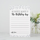 Meine liebste Erinnerung an das Party des Geburtst (Stehend Vorderseite)
