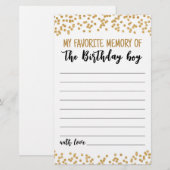 Meine liebste Erinnerung an das Party des Geburtst (Vorne/Hinten)