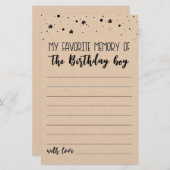 Meine liebste Erinnerung an das Party des Geburtst (Vorne/Hinten)