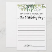 Meine liebste Erinnerung an den Geburtstagskind (Vorne/Hinten)