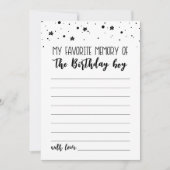 Meine liebste Erinnerung an die Geburtskarte Einladung (Vorderseite)