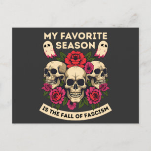Meine liebste Jahreszeit ist der Fall des Faschism Feiertagspostkarte