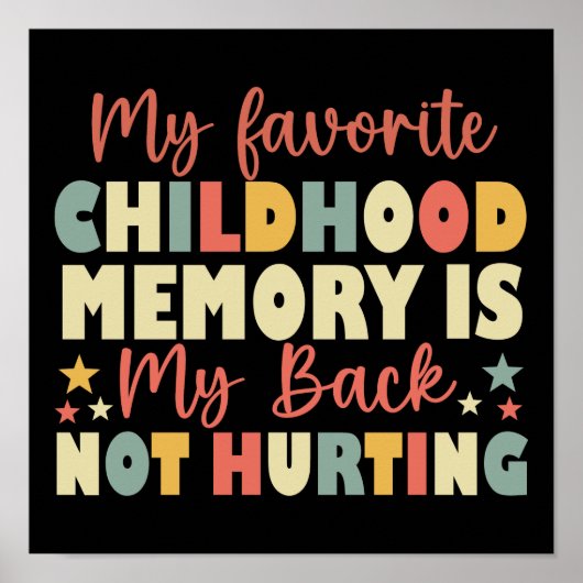 Meine liebste Kindheitserinnerung ist mein Rücken, Poster (Vorne)