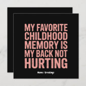 Meine liebste Kindheitserinnerung, mein Rücken sch Einladung (Vorne/Hinten)