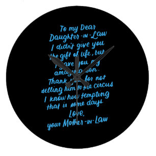 Meine liebste Tochter im Jura ist die sonnige Toch Große Wanduhr