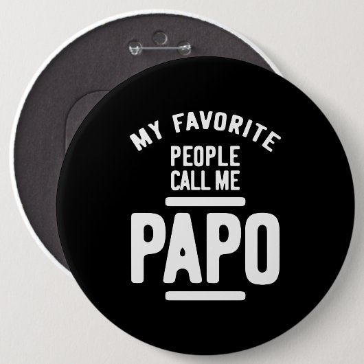 Meine Liebsten nennen mich Papo | Father Gift Button (Vorne & Hinten)