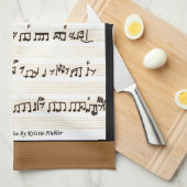 Meine Liedmusik auf Küchentüchern Handtuch (Viertel Falte)