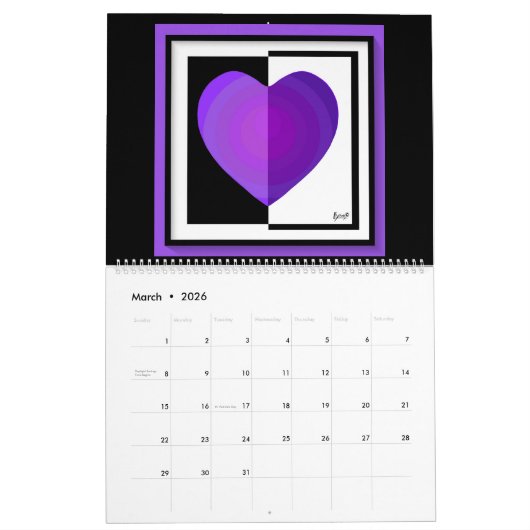 "Meine lila Welt" von Llyne F Kalender (Mär 2026)