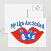 Meine Lippen sind versiegelt Postkarte (Vorne/Hinten)