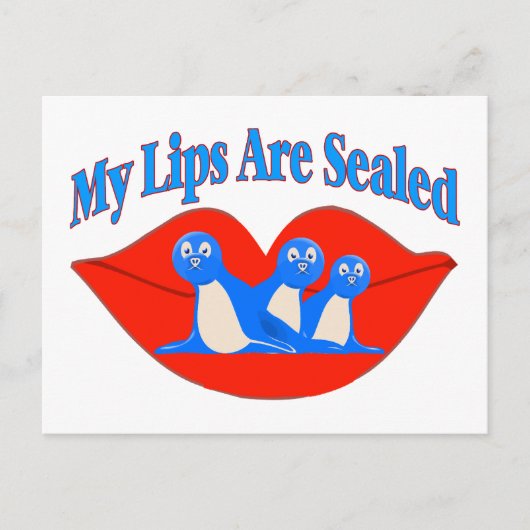 Meine Lippen sind versiegelt Postkarte (Vorderseite)