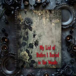 Meine Liste der Leichen Gothic Spiral Notizbuch