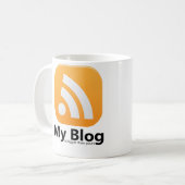 Meine Logo-Kaffee-Tasse des Blog-RSS Kaffeetasse (Vorderseite Links)