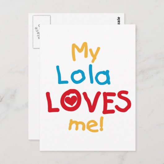 Meine Lola Lieben Ich T - Shirt und Geschenke Postkarte (Vorne/Hinten)