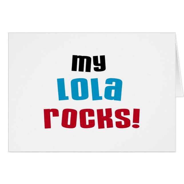 Meine Lola Rocks T - Shirt und Geschenke (Vorderseite (Horizontal))