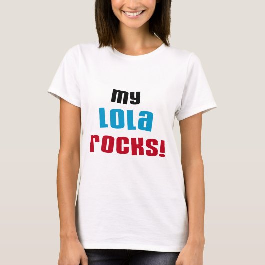 Meine Lola Rocks T - Shirt und Geschenke (Vorderseite)