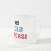 Meine Lola Rocks T - Shirt und Geschenke Mattglastasse (VorderseiteRechts)