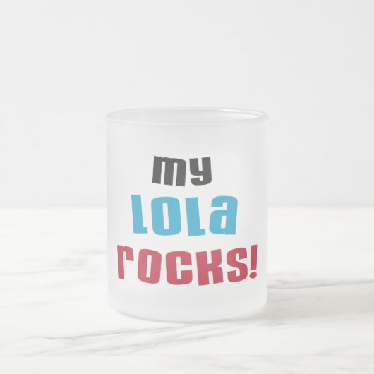 Meine Lola Rocks T - Shirt und Geschenke Mattglastasse (Mittel)