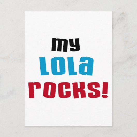 Meine Lola Rocks T - Shirt und Geschenke Postkarte (Vorderseite)