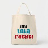 Meine Lola Rocks T - Shirt und Geschenke Tragetasche (Vorne)