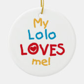 Meine Lolo Lieben Me T - Shirt und Geschenke Keramikornament (Vorne)