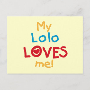 Meine Lolo Lieben Me T - Shirt und Geschenke Postkarte