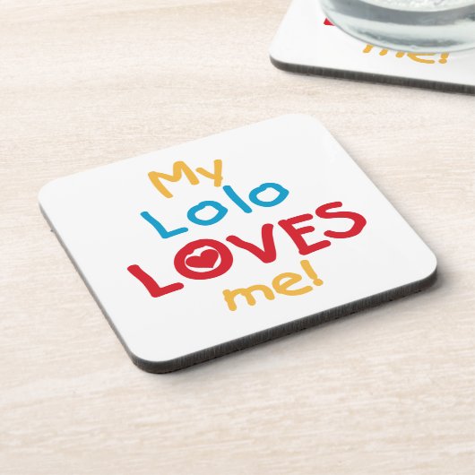 Meine Lolo Lieben Me T - Shirt und Geschenke Untersetzer (Linke Seite)