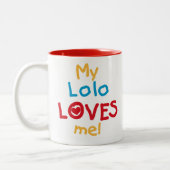 Meine Lolo Lieben Me T - Shirt und Geschenke Zweifarbige Tasse (Links)