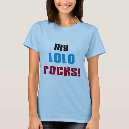 Meine Lolo Rocks T - Shirt und Geschenke (Vorderseite)