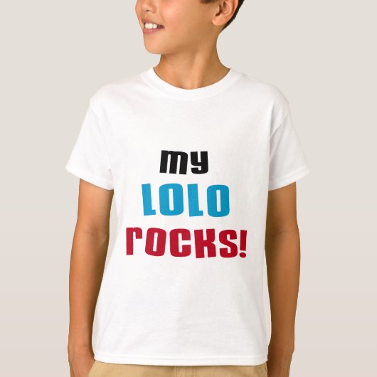 Meine Lolo Rocks T - Shirt und Geschenke (Vorderseite)