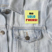 Meine Lolo Rocks T - Shirt und Geschenke Button (Beispiel)