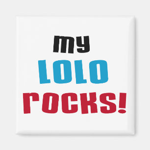 Meine Lolo Rocks T - Shirt und Geschenke Magnet