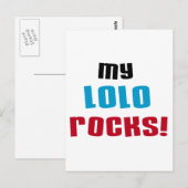 Meine Lolo Rocks T - Shirt und Geschenke Postkarte (Vorne/Hinten)