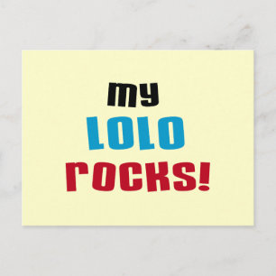 Meine Lolo Rocks T - Shirt und Geschenke Postkarte