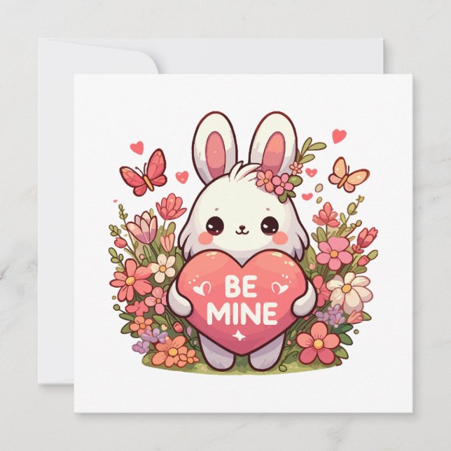 meine, lustige Kaninchen-Valentine-Liebe (Vorderseite)
