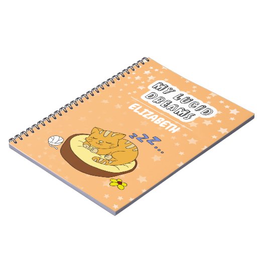 Meine luzide Dreams Doodles Schlafkatze Notizblock (Linke Seite)