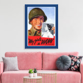 Meine Mädchen sind ein Wow Leinwanddruck (Insitu (Wohnzimmer))