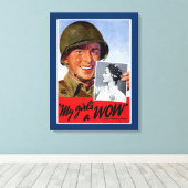 Meine Mädchen sind ein Wow Leinwanddruck (Insitu (Holzboden))