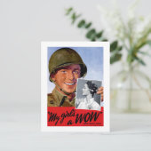 Meine Mädchen sind ein Wow Postkarte (Stehend Vorderseite)