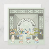 Meine Mah Jongg Garden Flat Card Einladung (Vorne/Hinten)