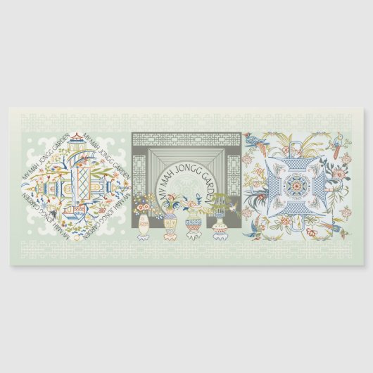 Meine Mah Jongg Garden Magnetkarte (Vorderseite)