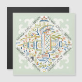 Meine Mah Jongg Garden Magnetkarte (Vorne/Hinten)