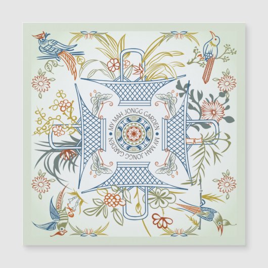 Meine Mah Jongg Garden Magnetkarte (Vorderseite)