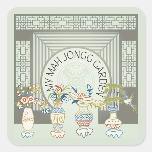 Meine Mah Jongg Garden Stickers (Vorderseite)